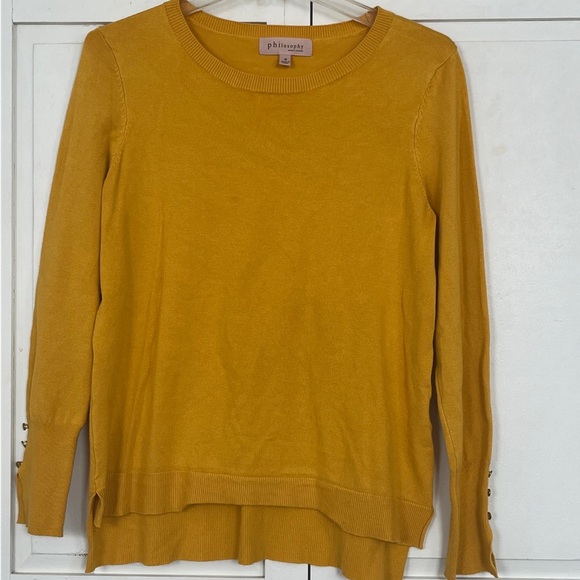 Philosophy mustard yellow sweater M - Picture 2 of 5